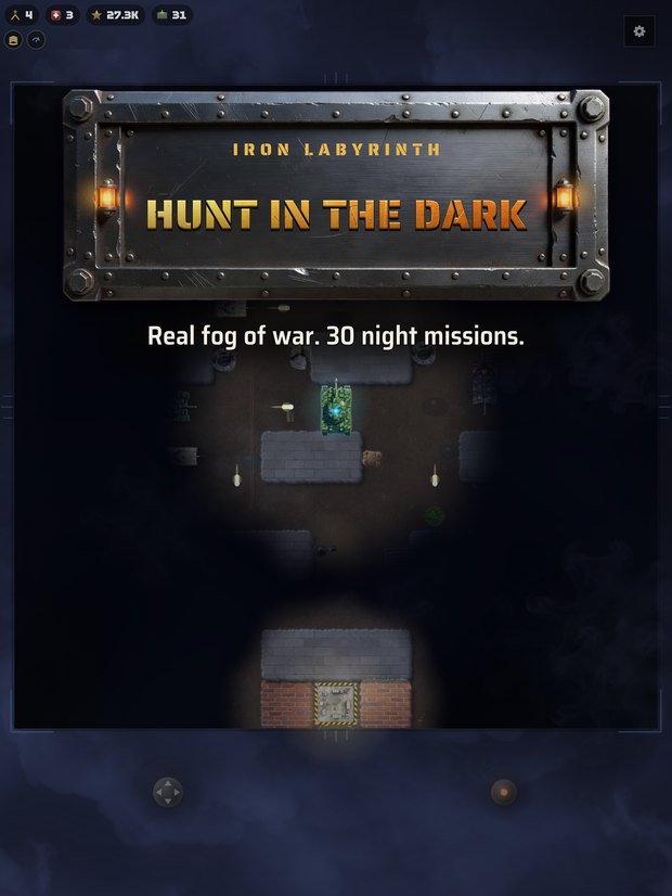 Night operation under fog of war in the Iron Labyrinth